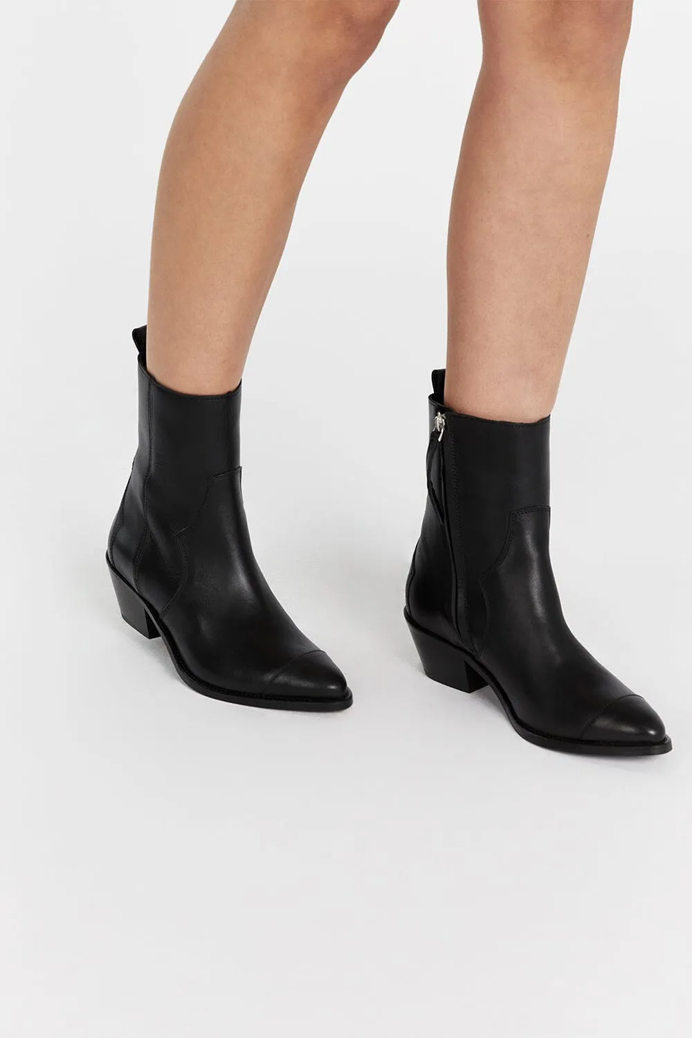 ALOHAS AUSTIN BLACK LEATHER BOOT