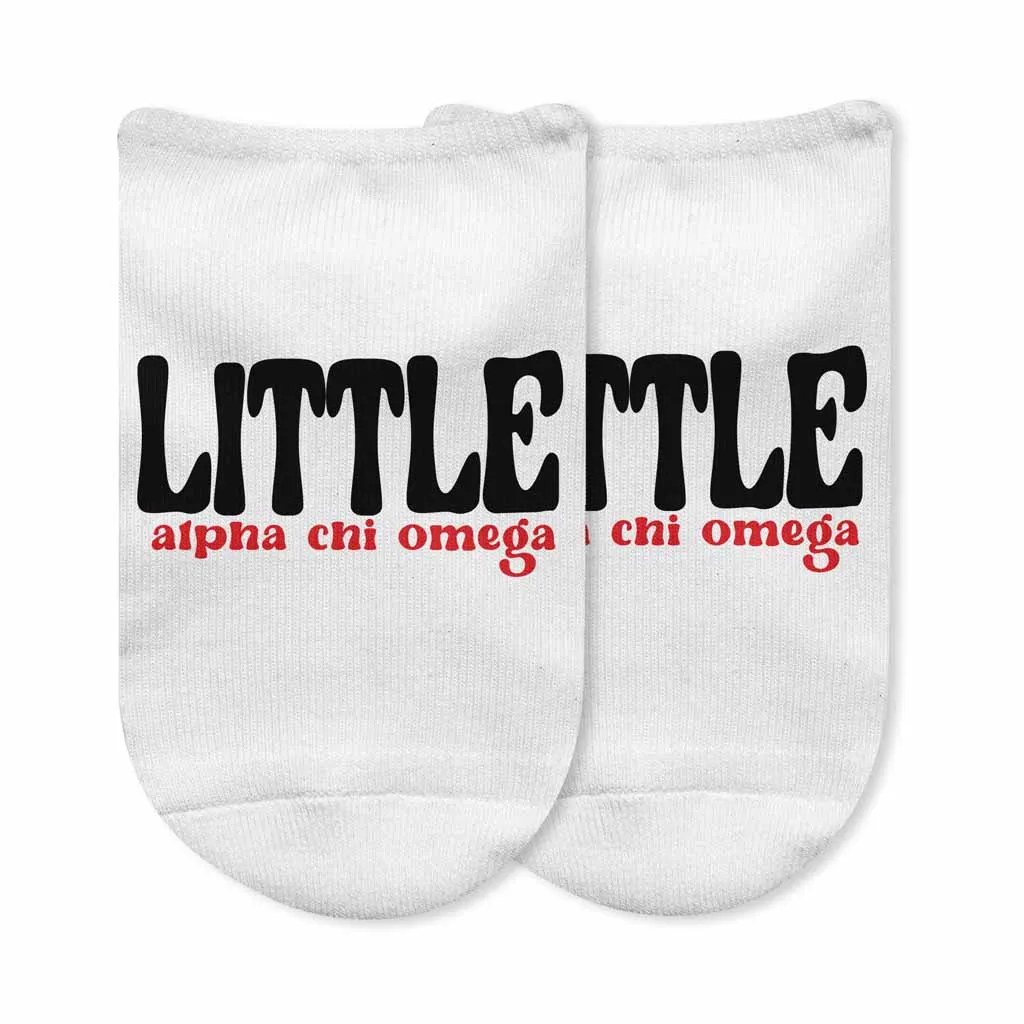 Alpha Chi Omega No Show Socks for Bigs and Littles