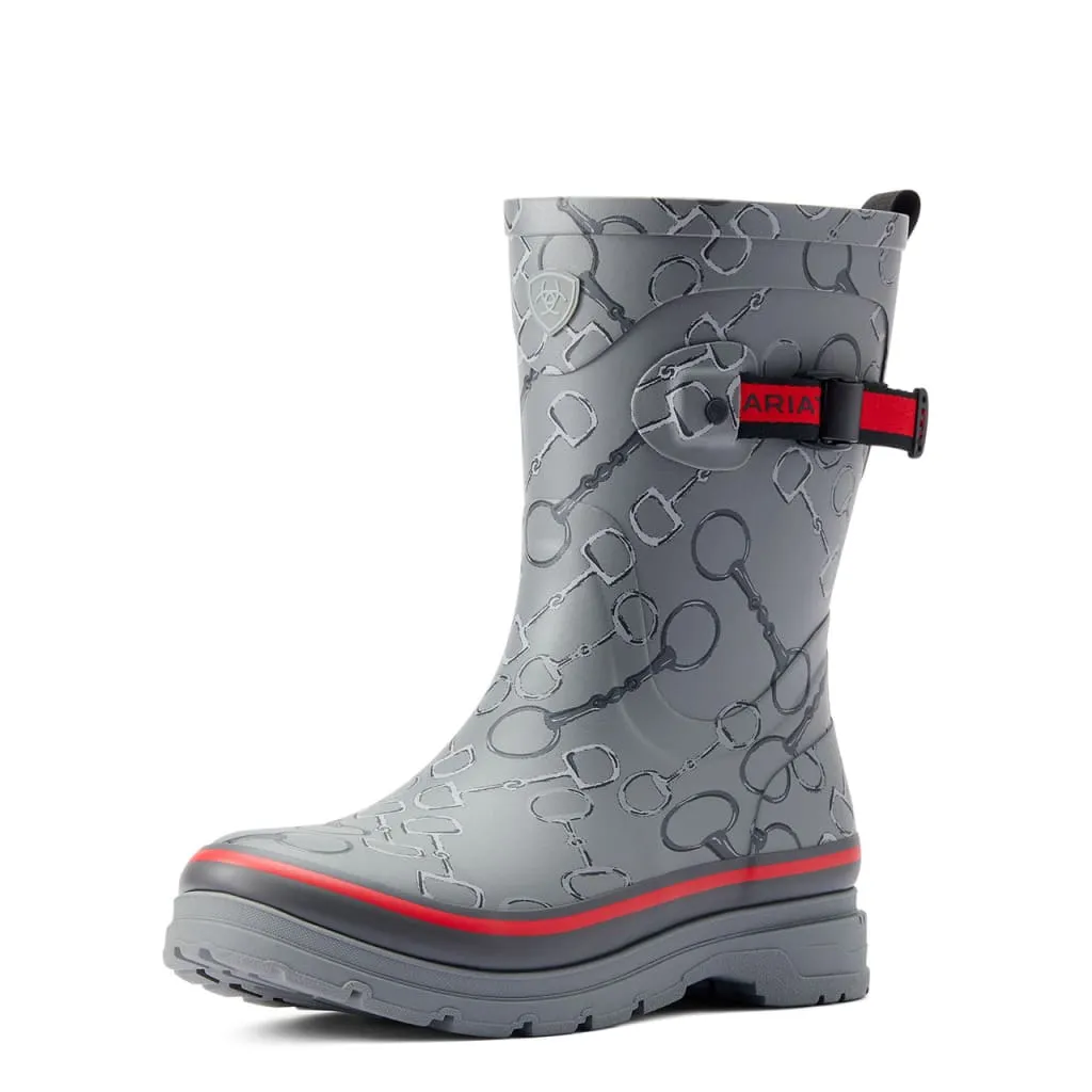 Ariat Ladies Kelmarsh Mid Wellington Grey Bit Print