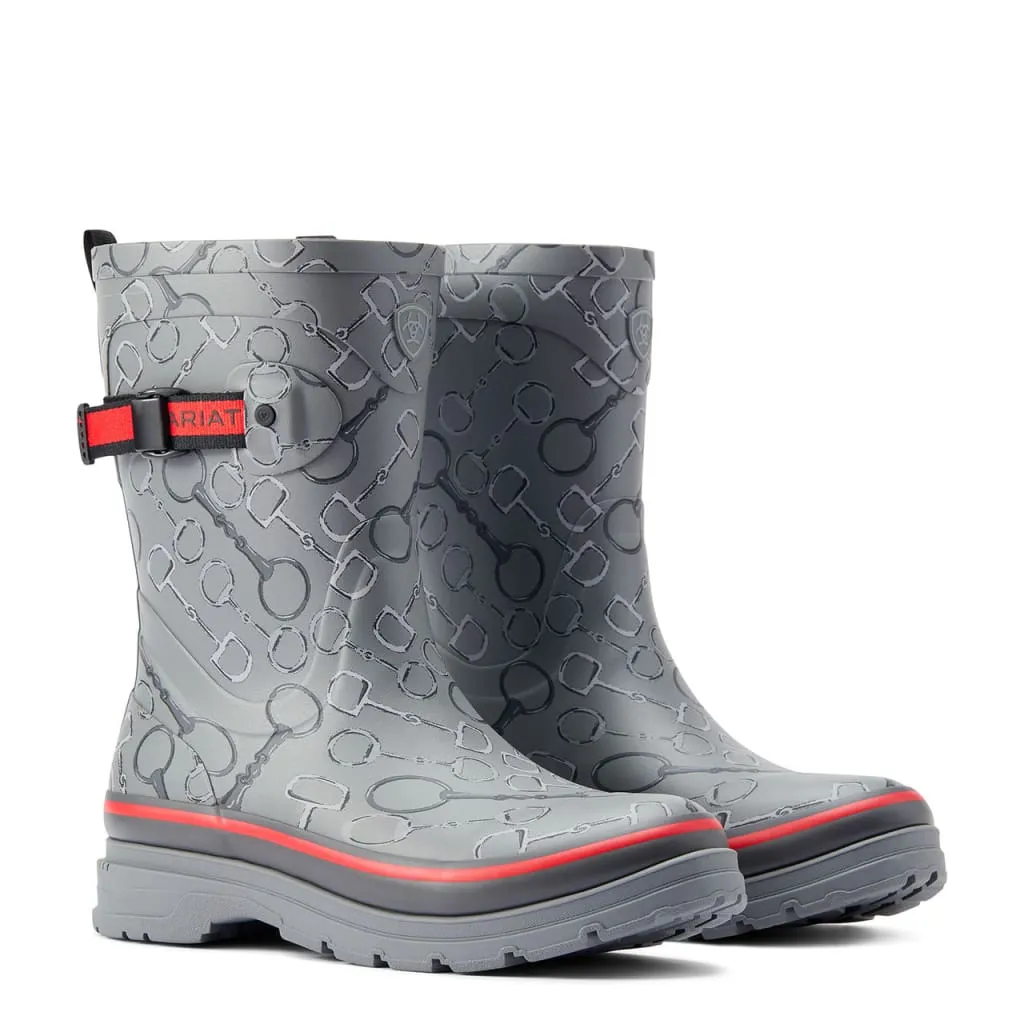 Ariat Ladies Kelmarsh Mid Wellington Grey Bit Print