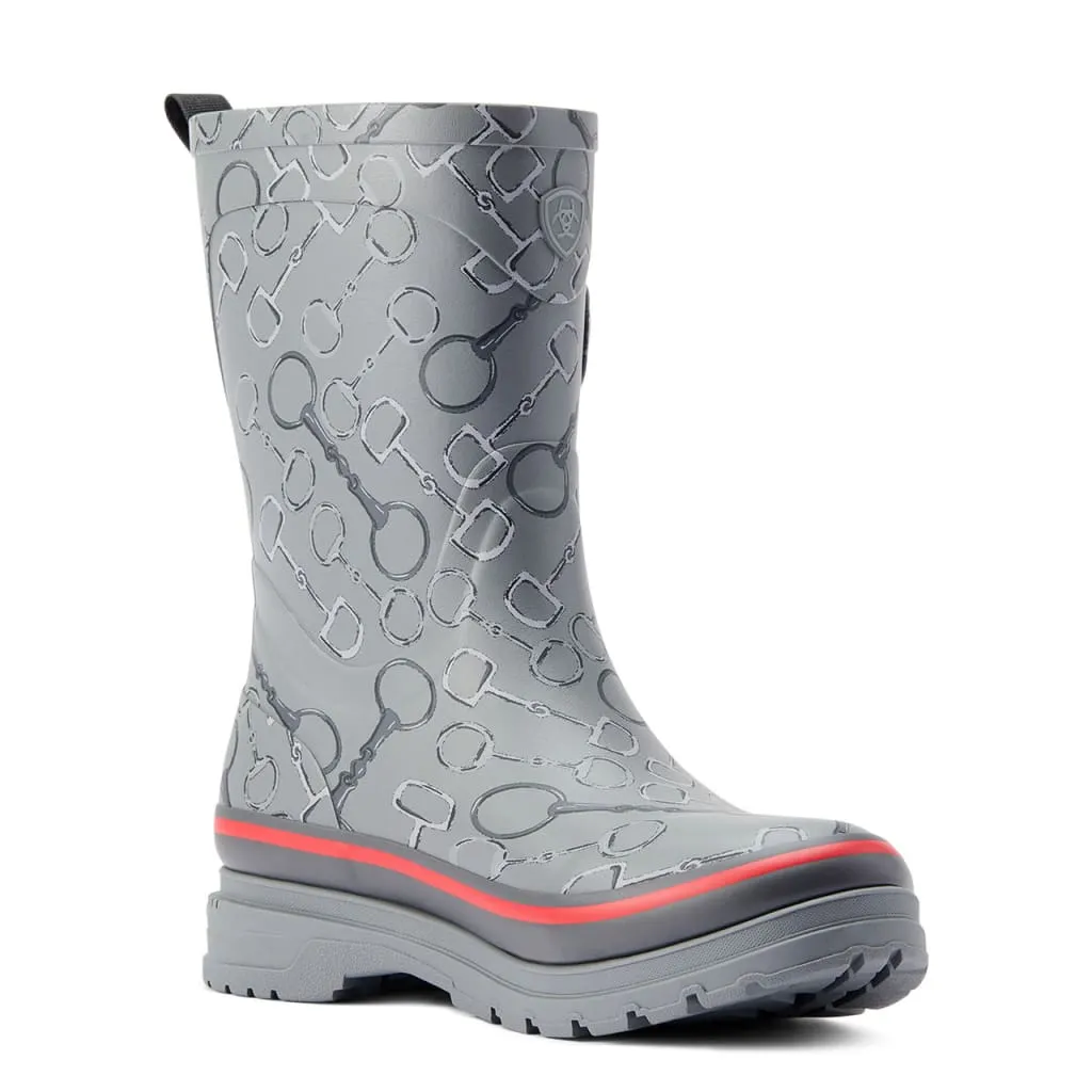 Ariat Ladies Kelmarsh Mid Wellington Grey Bit Print