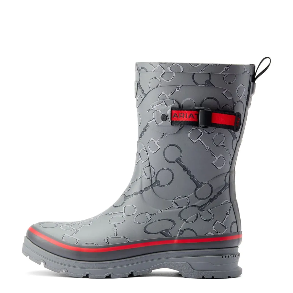 Ariat Ladies Kelmarsh Mid Wellington Grey Bit Print