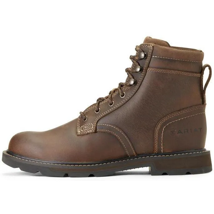 Ariat Men's Groundbreaker 6 Soft Toe Work Boot - Brown - 10016256