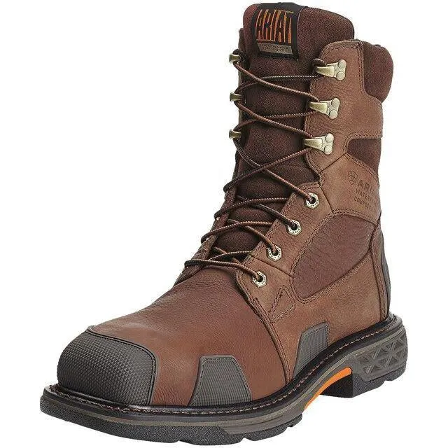 Ariat Men's OverDrive 8 Wide Square Comp Toe WP Work Boot - 10012940