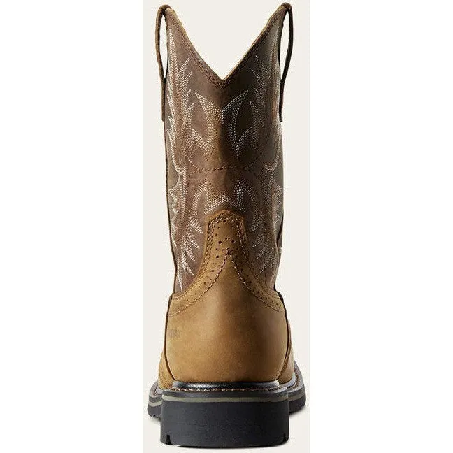 Ariat Men's Sierra Wide Square Soft Toe Work Boot -Bark- 10010148