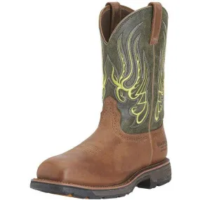 Ariat Men's WorkHog Mesteno 11 Comp Toe WP Western Work Boot- Rust - 10015400