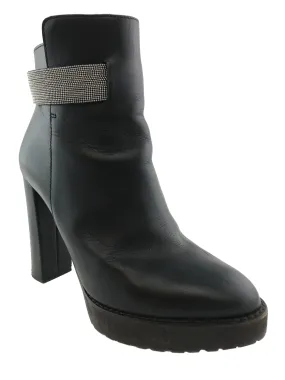 Brunello Cucinelli Calfskin Monili-Strap Ankle Boot Size 9