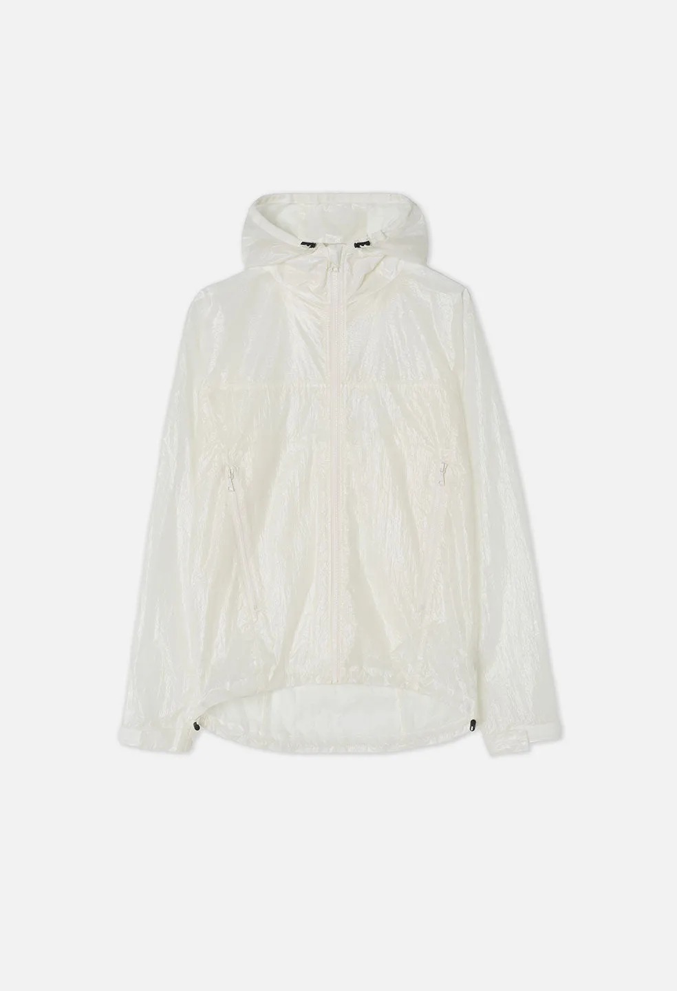 Coated Nylon Anorak / White