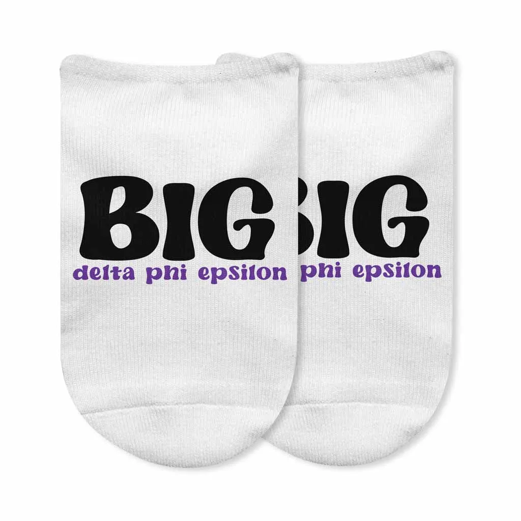 Delta Phi Epsilon No Show Socks for Bigs and Littles