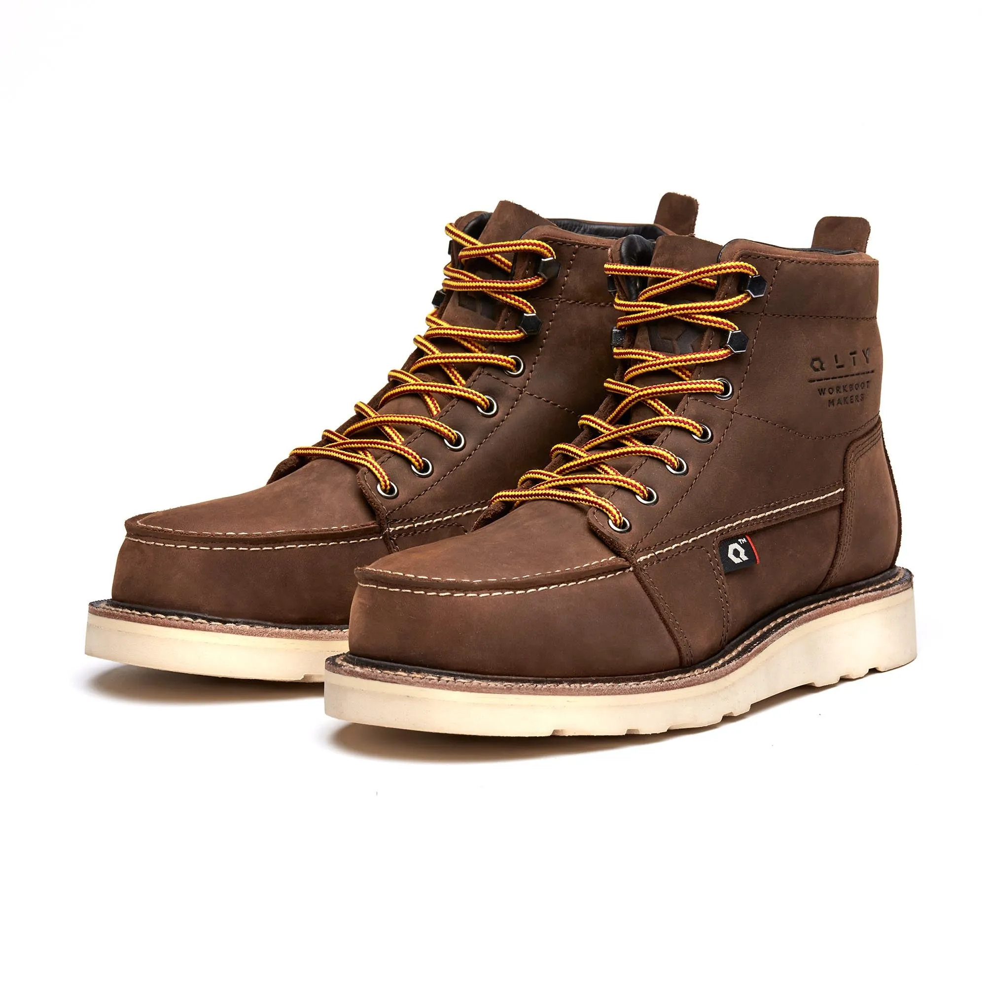 DNVR-ST 6" Moc Toe Boot : Moka (Steel Toe/Unlined)