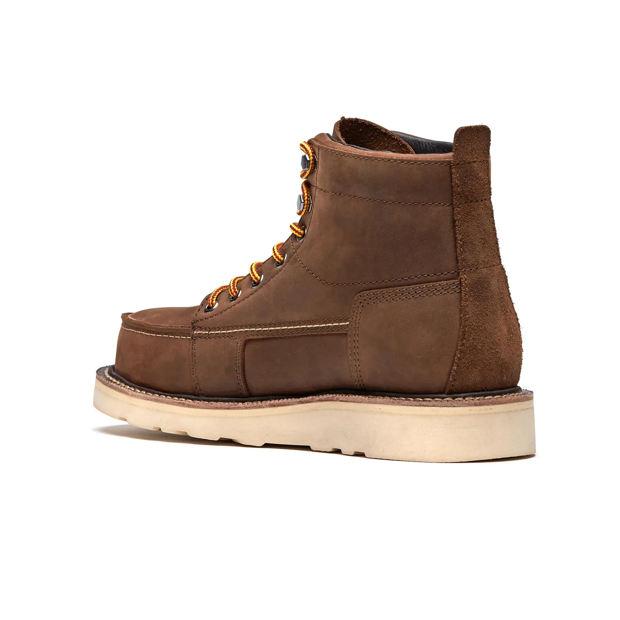 DNVR-ST 6" Moc Toe Boot : Moka (Steel Toe/Unlined)