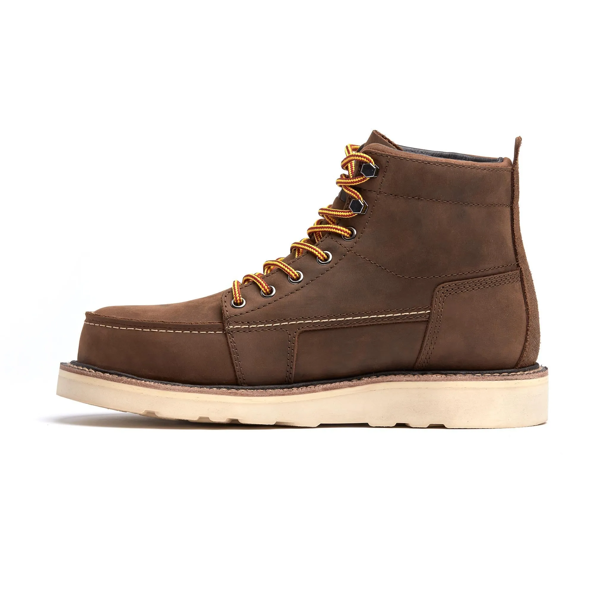 DNVR-ST 6" Moc Toe Boot : Moka (Steel Toe/Unlined)