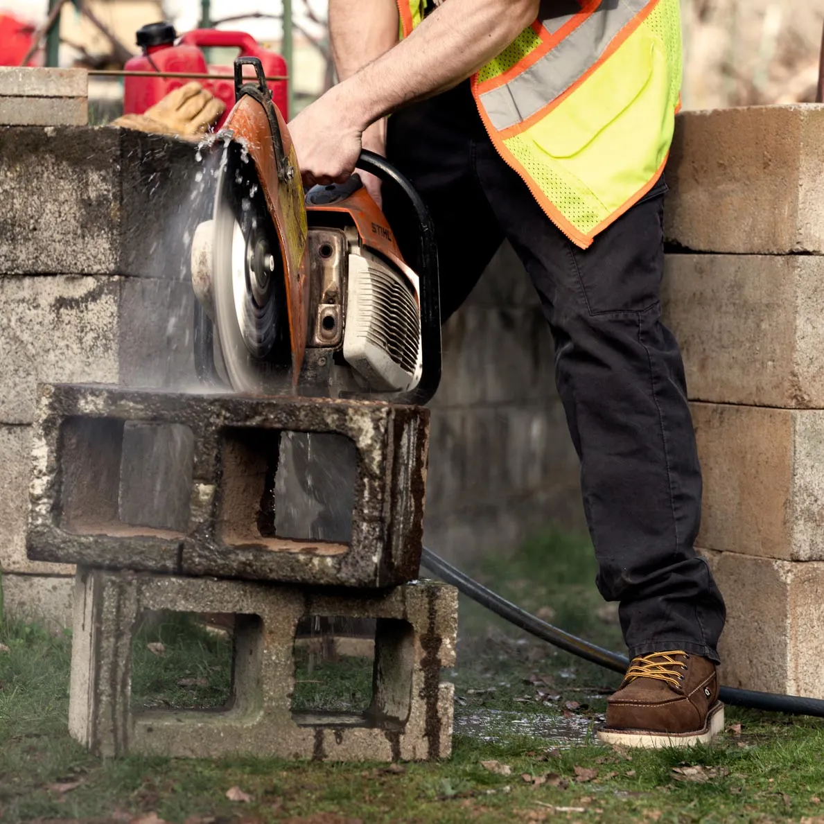 DNVR-ST 6" Moc Toe Boot : Moka (Steel Toe/Unlined)