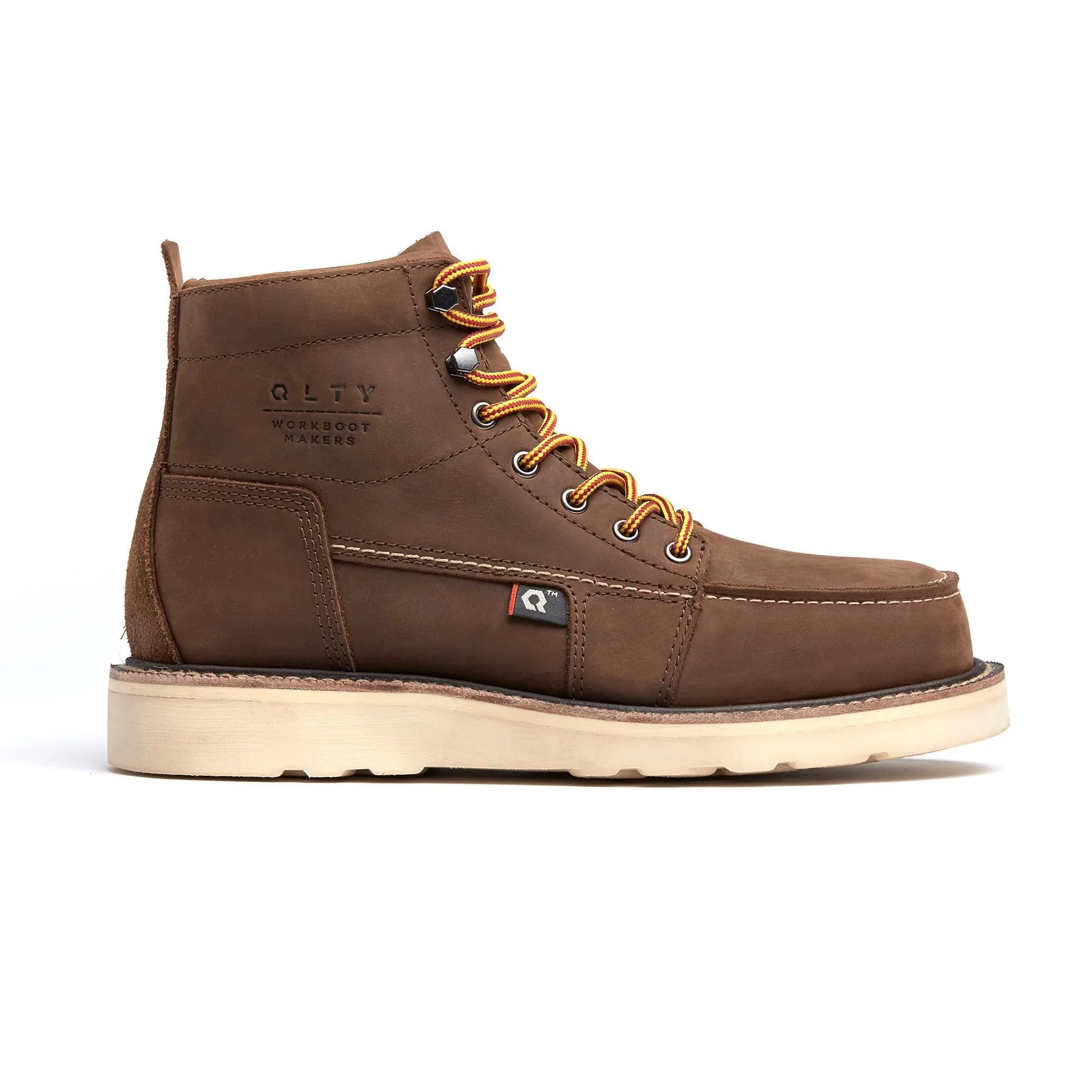 DNVR-ST 6" Moc Toe Boot : Moka (Steel Toe/Unlined)