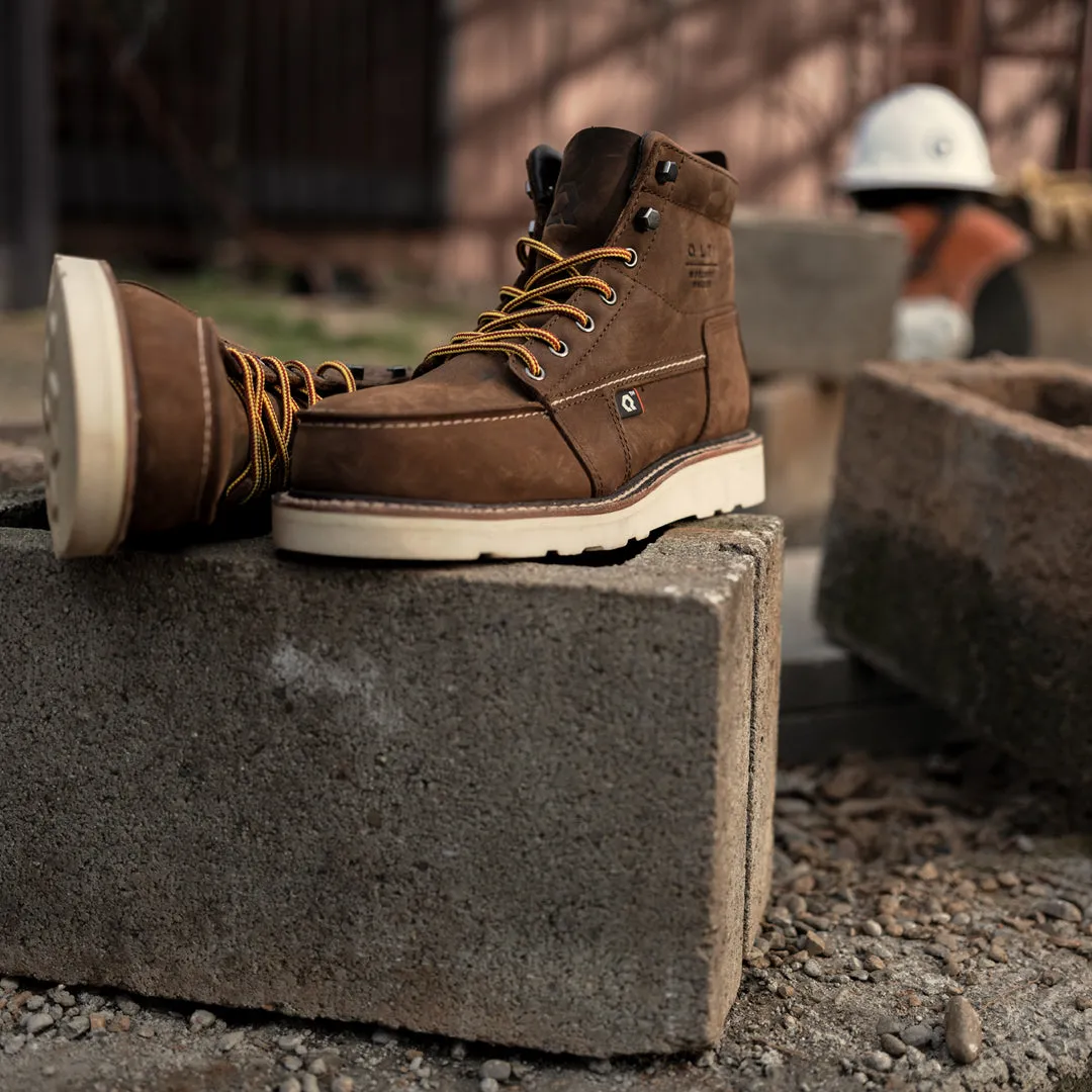 DNVR-ST 6" Moc Toe Boot : Moka (Steel Toe/Unlined)