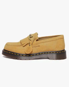 Dr Martens Adrian Snaffle Kiltie Loafers - Autumn Spice Repello Calf Suede / Python Emboss