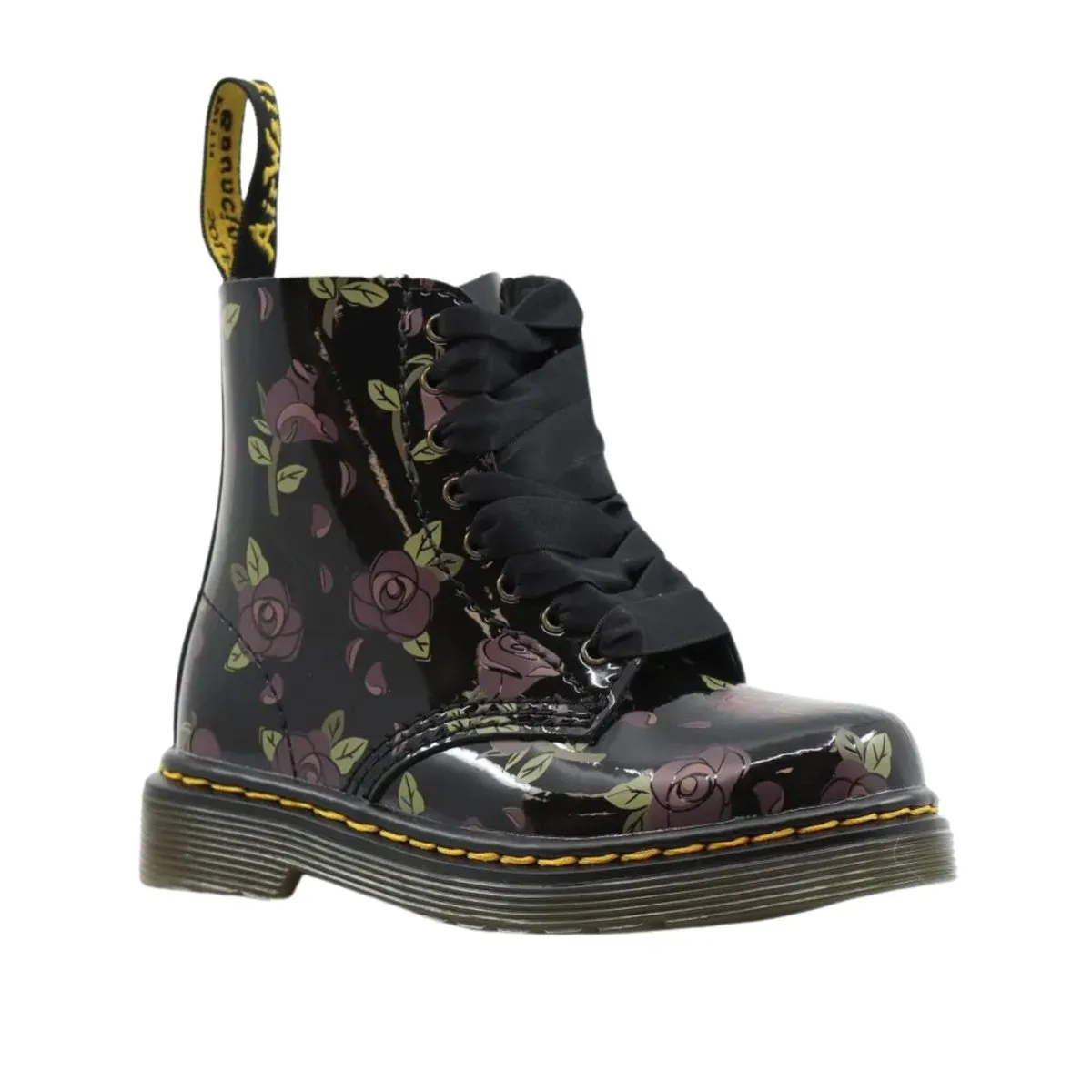 Dr. Martens Girl's (Sizes 8-10) 1460 Decayed Rose Patent