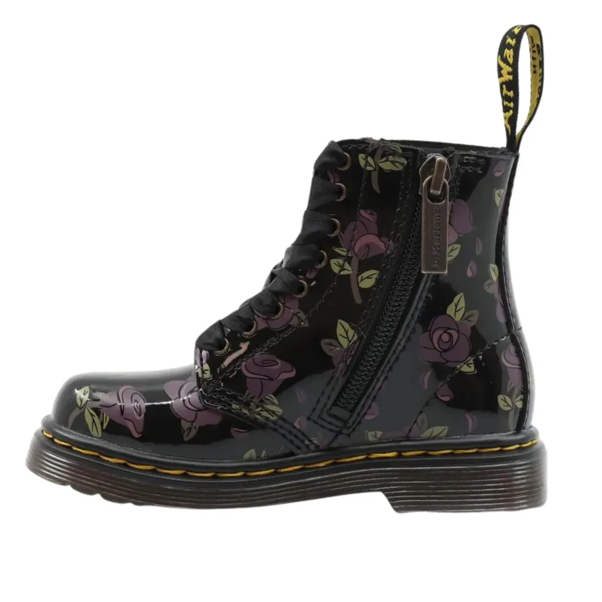 Dr. Martens Girl's (Sizes 8-10) 1460 Decayed Rose Patent