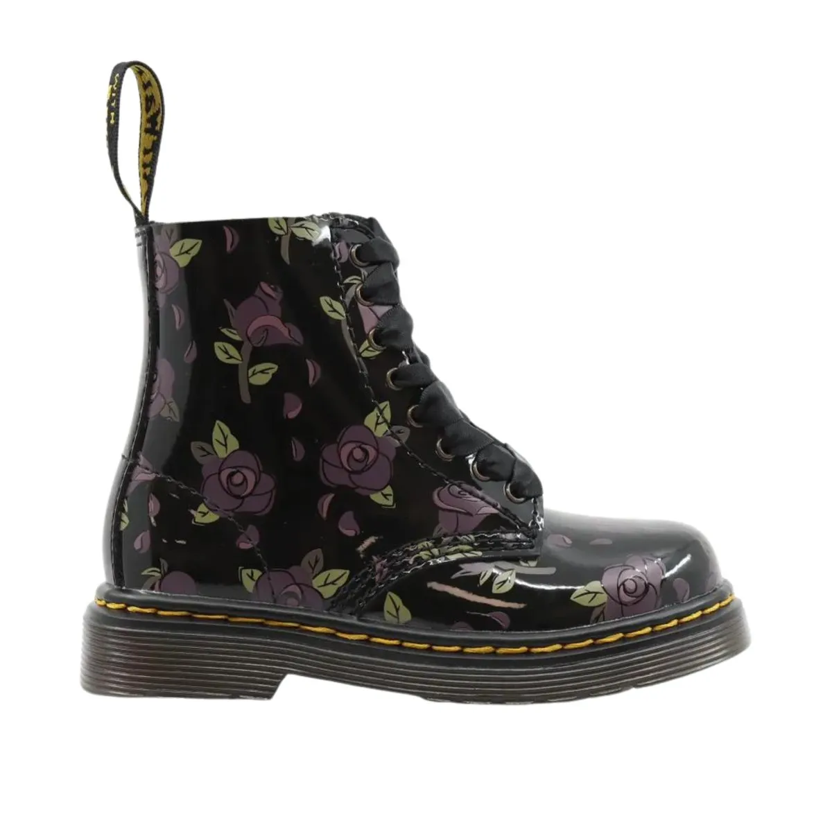 Dr. Martens Girl's (Sizes 8-10) 1460 Decayed Rose Patent