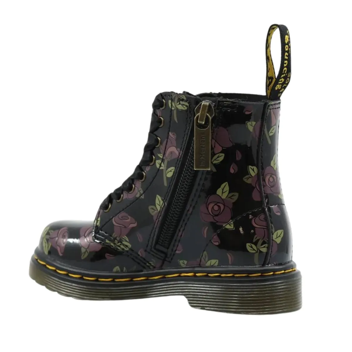 Dr. Martens Girl's (Sizes 8-10) 1460 Decayed Rose Patent