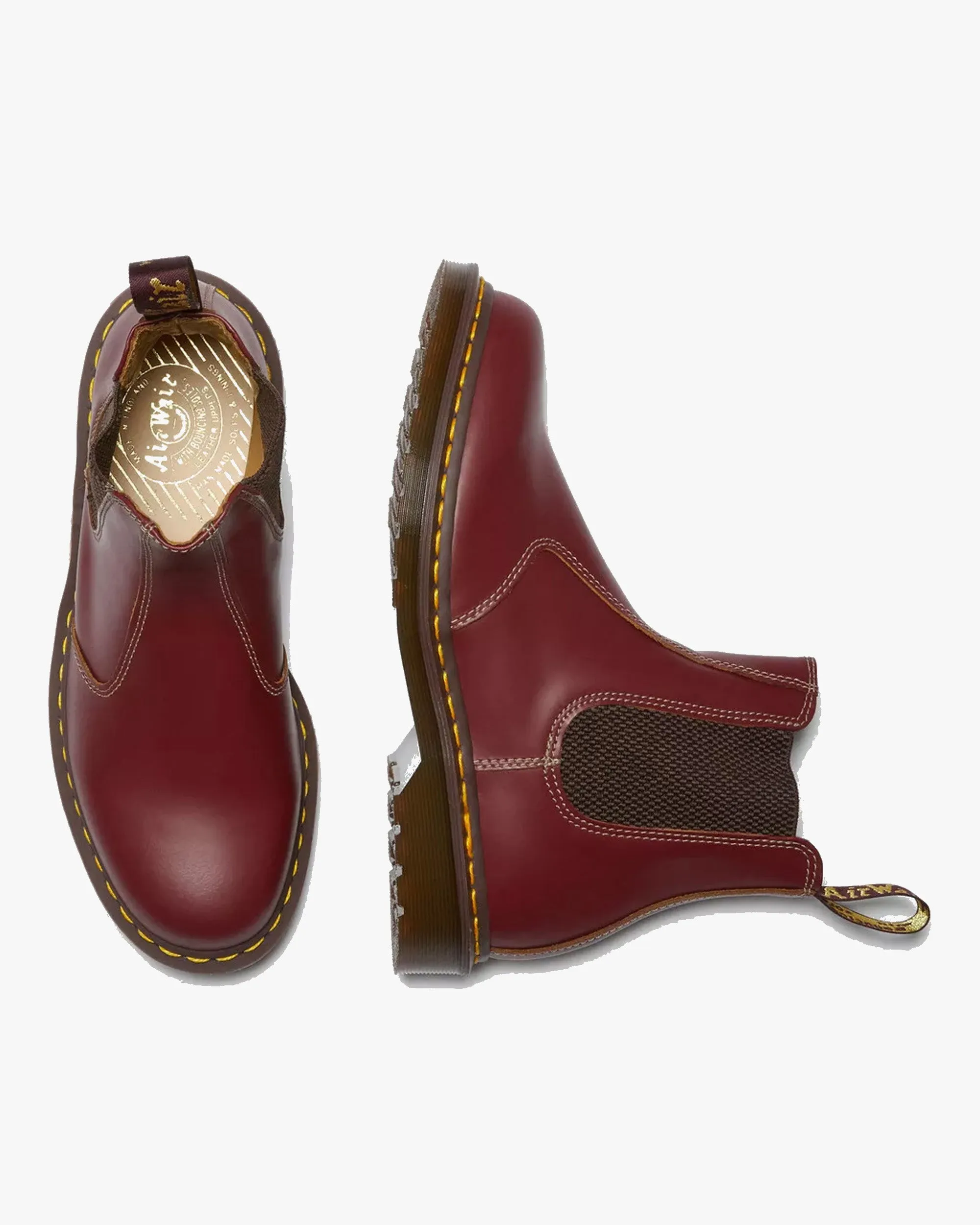 Dr Martens Made In England Vintage 2976 Chelsea Boots - Oxblood Quilon