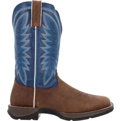 Durango Men's Rebel 12" ST Western Work Boot -Brown And Blue- DDB0429