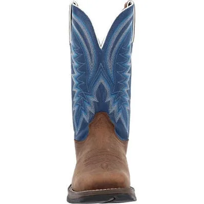 Durango Men's Rebel 12" ST Western Work Boot -Brown And Blue- DDB0429