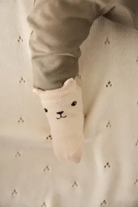 George Bear Ankle Sock - Egret