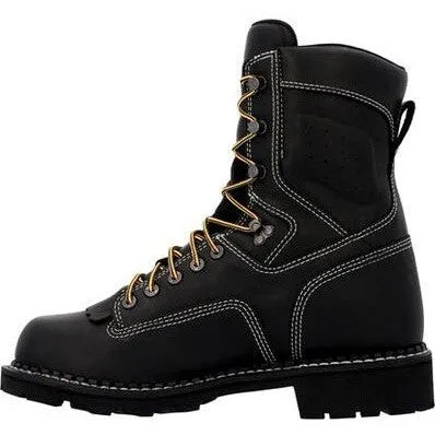 Georgia Men's USA Logger 8 Soft Toe WP Work Boot -Black- GB00603