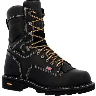 Georgia Men's USA Logger 8 Soft Toe WP Work Boot -Black- GB00603