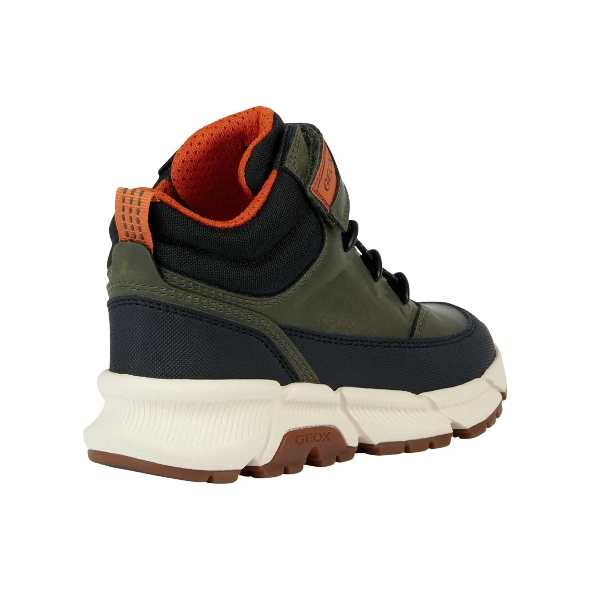 Geox Boy's (Sizes 30-41) Flexyper Grn/Orange Waterproof