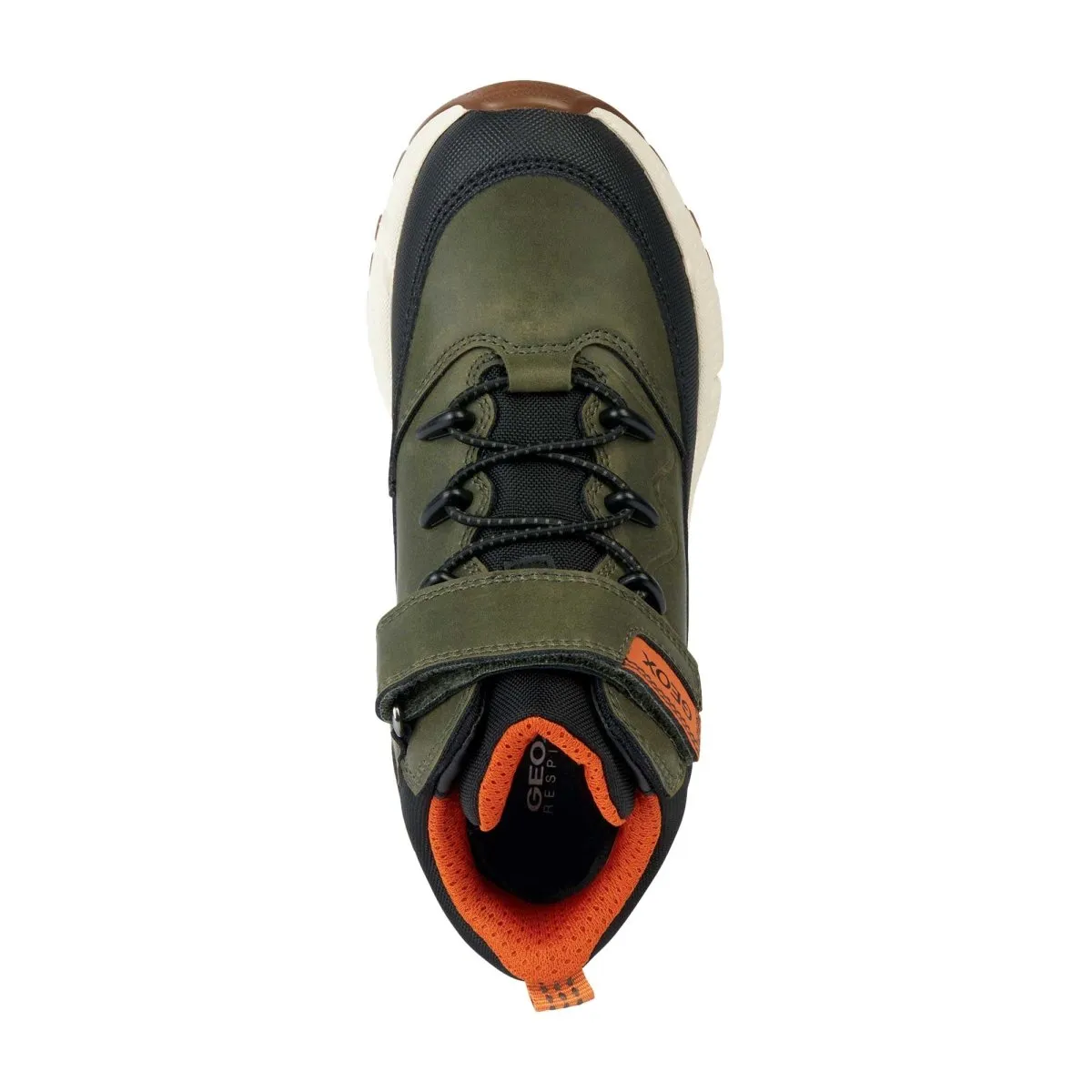 Geox Boy's (Sizes 30-41) Flexyper Grn/Orange Waterproof