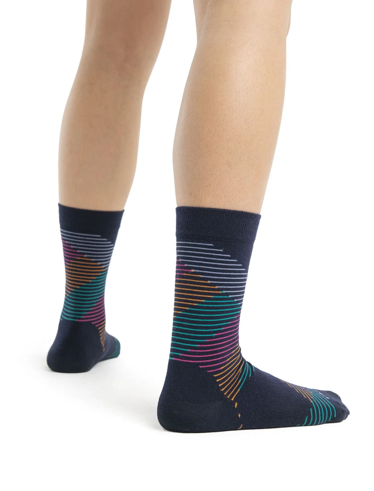 Icebreaker Lifestyle Fine Gauge Crew Socks Dashes (Women's)