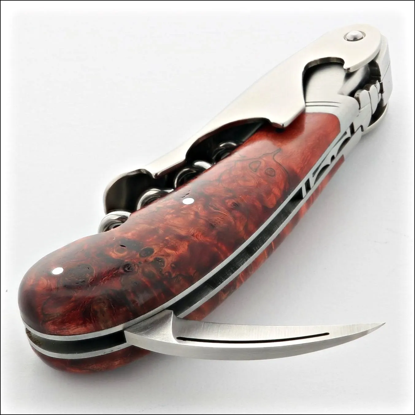 Laguiole Magnum Stained Poplar Burl Corkscrew - E