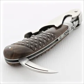 Laguiole Magnum Studded Walnut Corkscrew - A