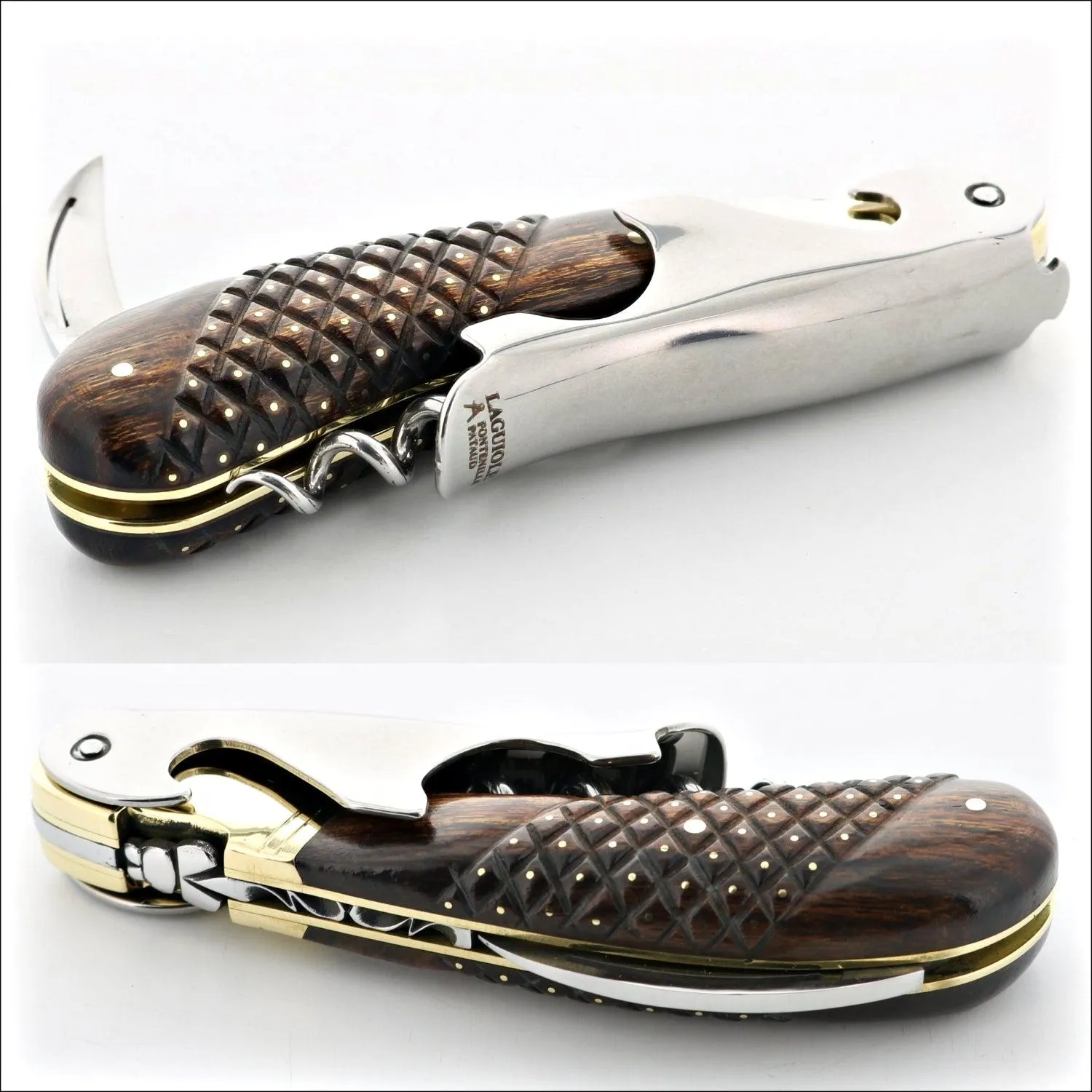 Magnum Cold Forged Brass Corkscrew - Studded Desert Ironwood