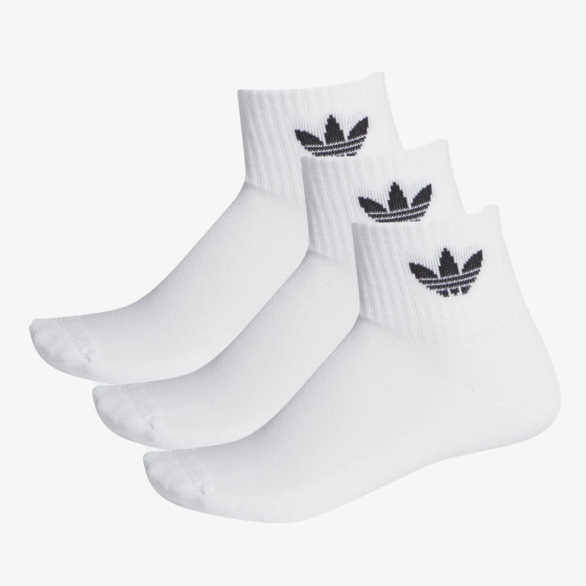 MID-CUT ANKLE SOCKS - 3 PAIRS 'WHITE'