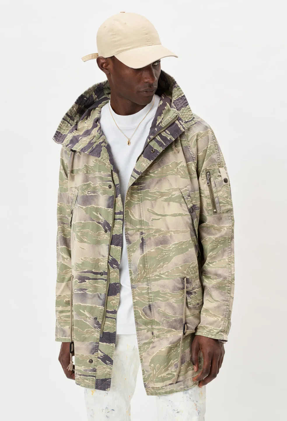 Military Parka / Washed Tiger Camo