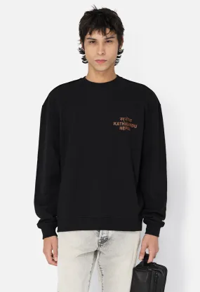 Nepal Oversized Crewneck Pullover / Black