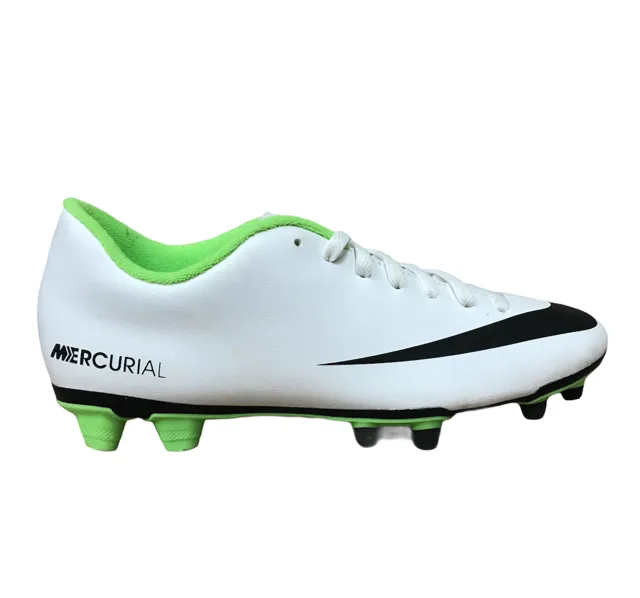 Nike men's football boot Mercurial Vortex FG 573873 103 white black green