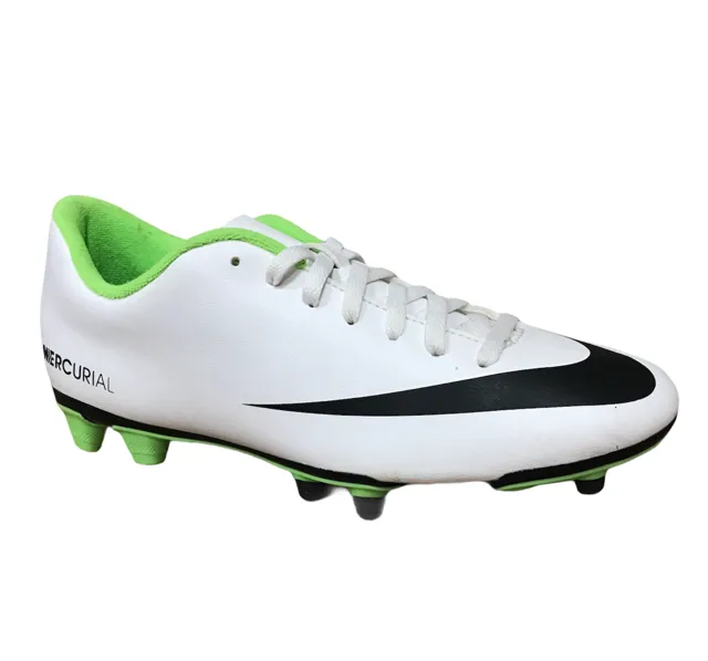 Nike men's football boot Mercurial Vortex FG 573873 103 white black green