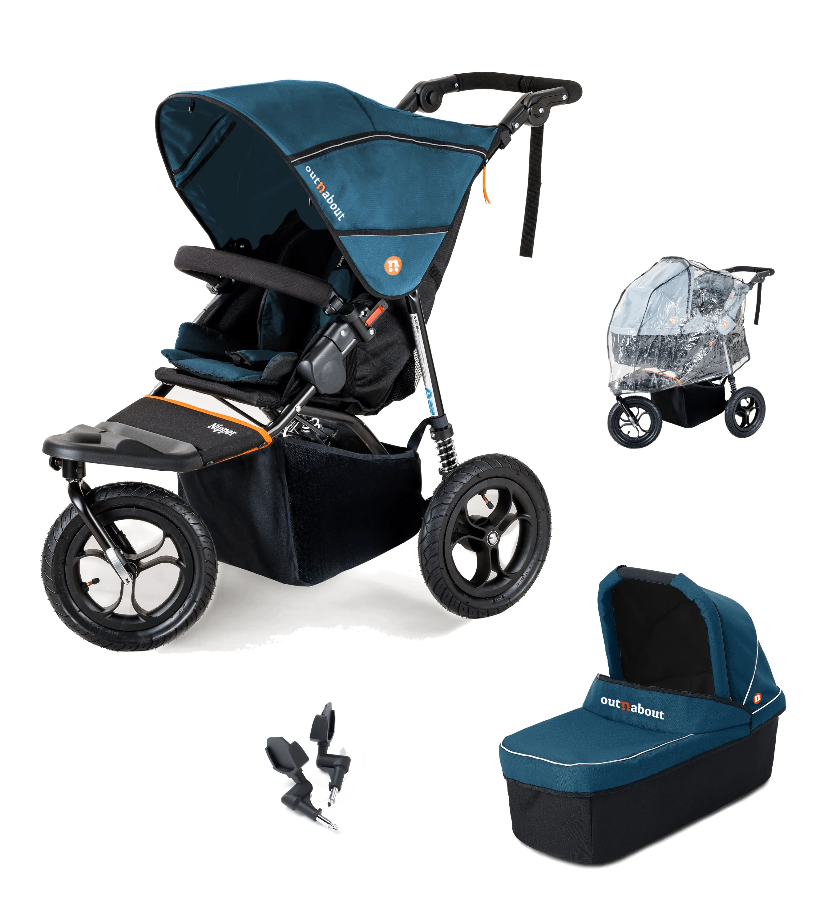 Out n About Nipper V5 Single Pushchair Starter Bundle - Highland Blue