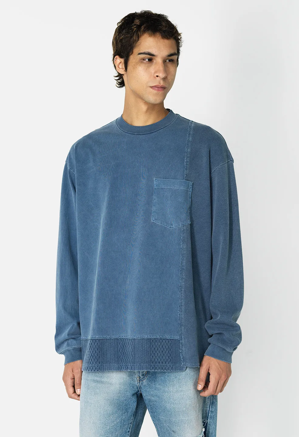 Reconstructed LS Tee / Washed Blue