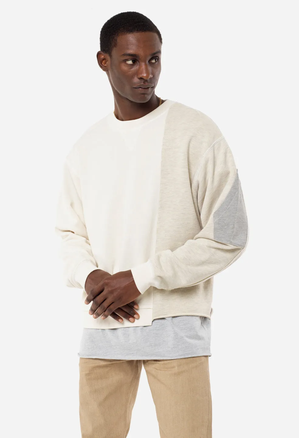 Reconstructed Vintage Crew / Washed Ivory