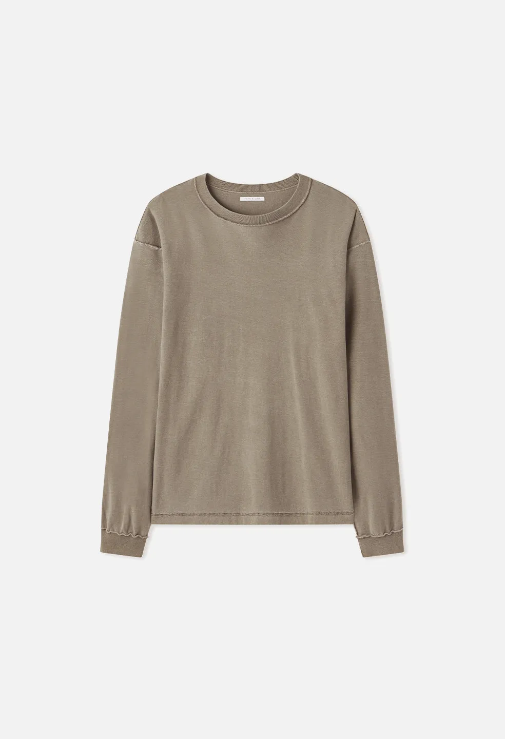 Reversed Cropped LS Tee / Washed Oak