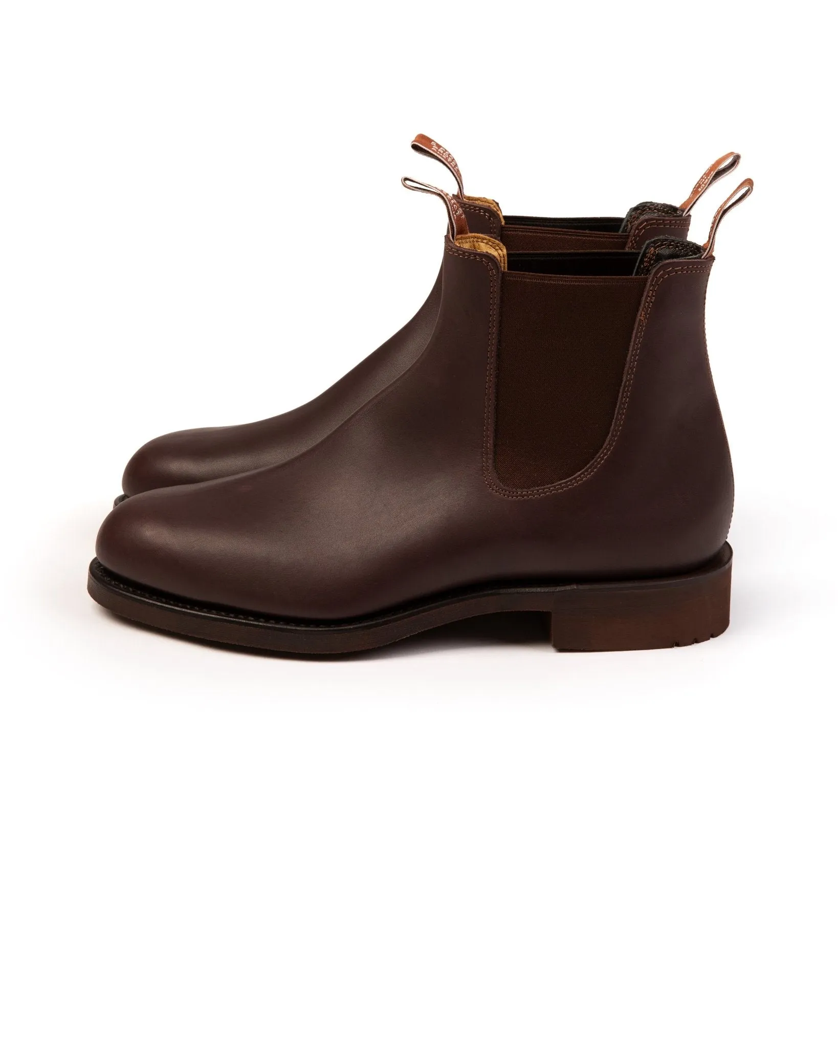 R.M. Williams Gardener Greasy Kip Leather Boot: Brown