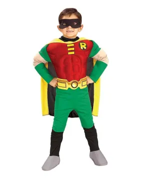 Robin Deluxe Muscle Chest Costume for Kids - Warner Bros Teen Titans