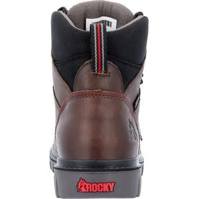 Rocky Men's Worksmart USA 6" WP Slip Resist Work Boot -Brown- RKK0452