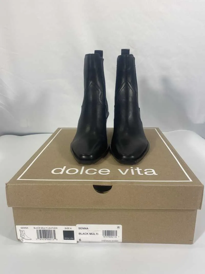 SENNA BOOTIES BLACK MULTI LEATHER - re:vita