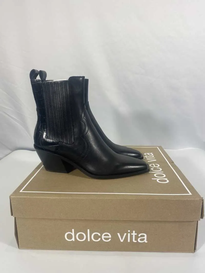 SENNA BOOTIES BLACK MULTI LEATHER - re:vita